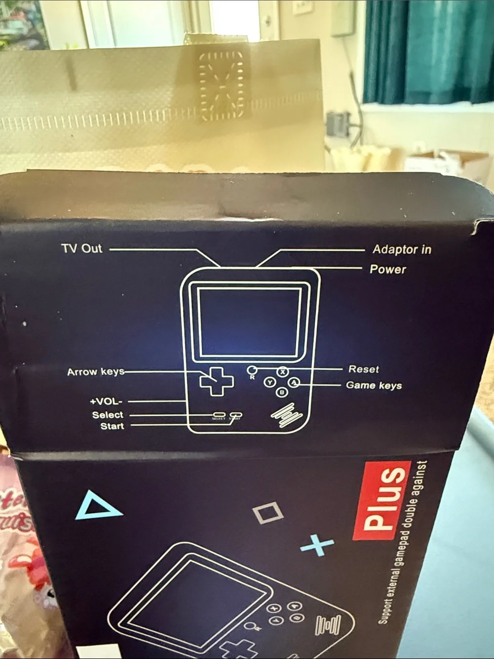 Retro Handheld Game Console Plus - Black